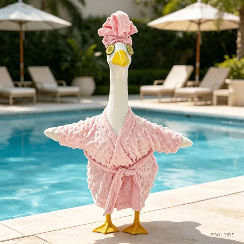 Ladies' Goose Bathrobe Dress Halloween Weird Courtyard Dress (excluding Goose) Interesting Winter Holiday Courtyard Decoration