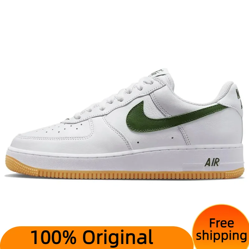 Nike Air Force 1 Low Retro QS Color Of The Month White Forest Green Sneakers shoes With Original Box