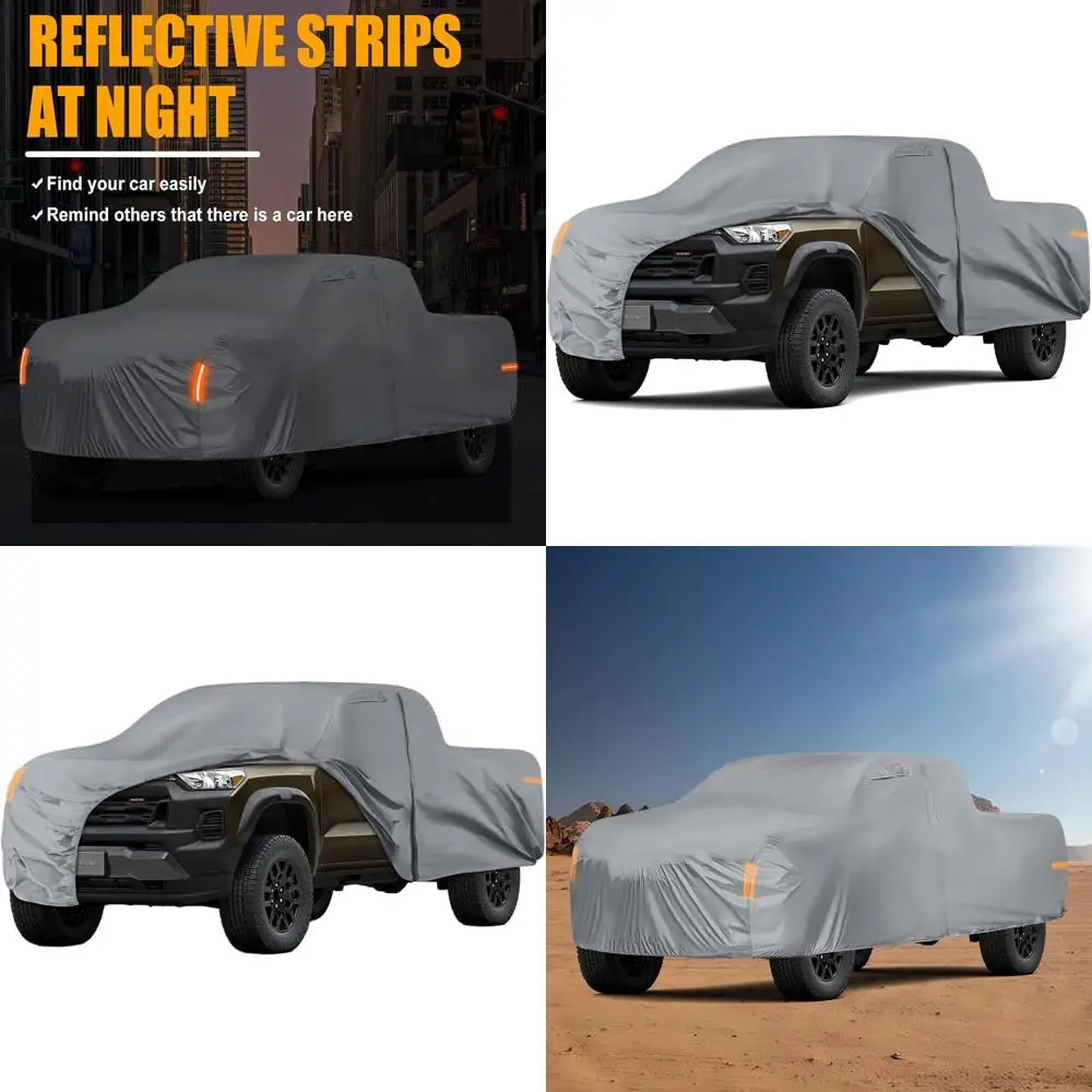 

Универсальный сверхпрочный 10-слойный тент для пикапов с кабиной CrewCab 5.1 фута/Extended Cab 6.1 фута с хлопковой подкладкой и дверью на молнии для любых погодных условий