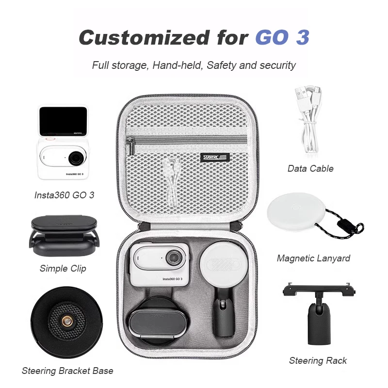 Soonpho カメラキャリングバッグ Insta Go 3 ポータブルスポーツストレージカメラミニバッグ防水落下防止写真アクセサリー