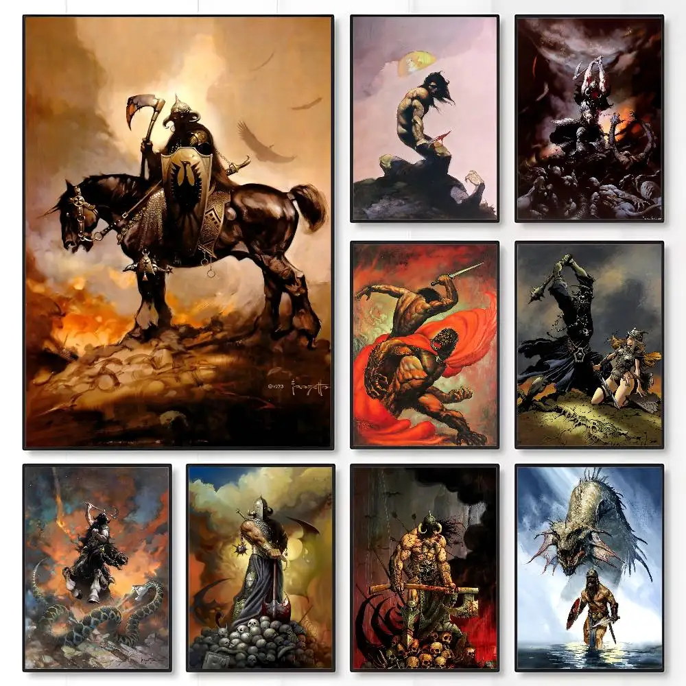 1 قطعة كول فرانك فرازيتا ملصق فني لزجة جدار الفن الطباعة مقاوم للماء غرفة المعيشة المنزلي غرفة نوم بار ديكور جمالي #1