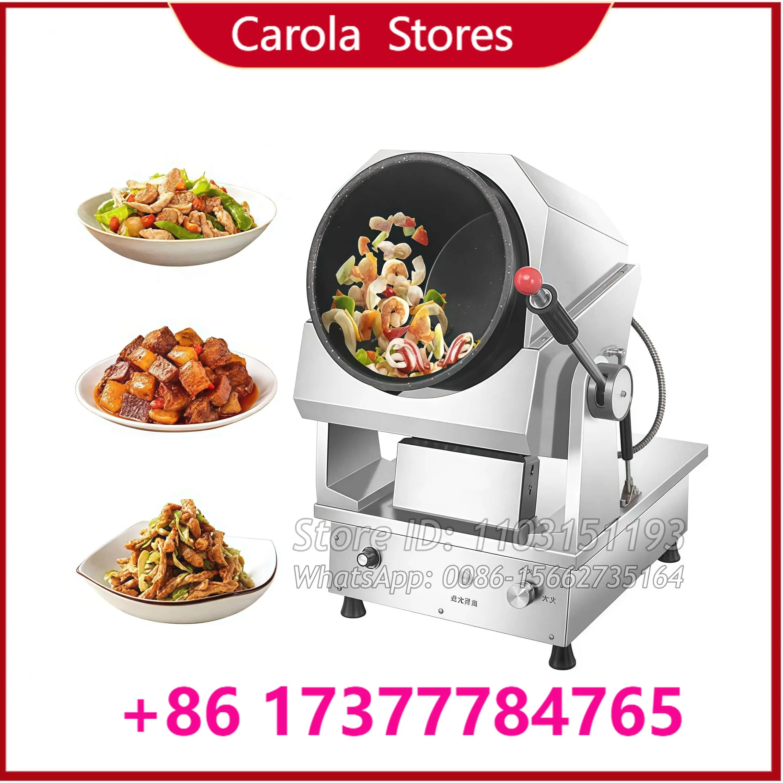 Factory Automatic Stir Fried Rice Rotating Cylinder Cooker Wok Cooking Machine Fry Restaurant Kitchen Pot Robot