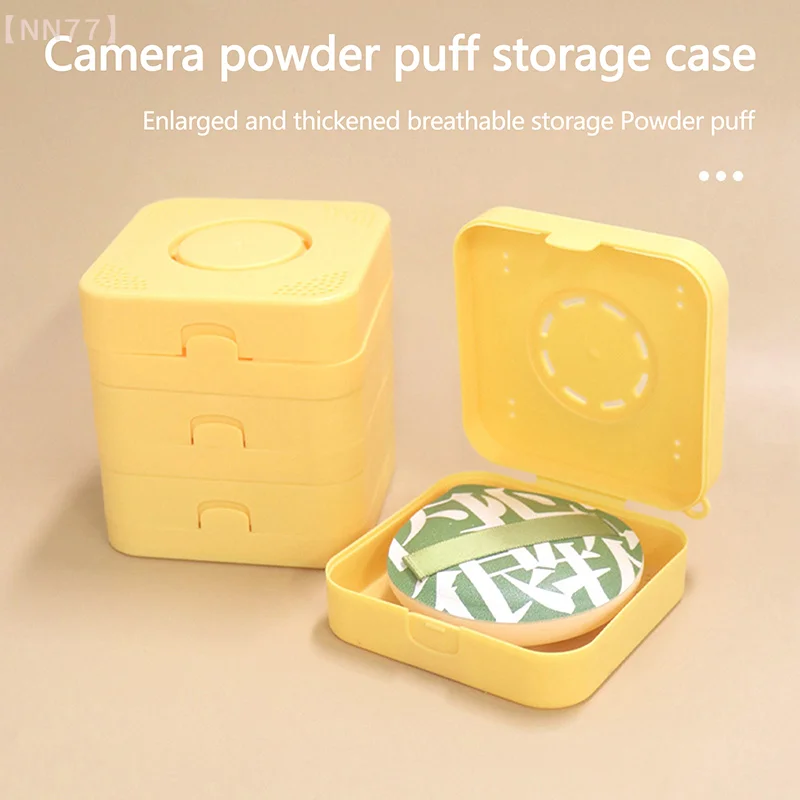 Large Powder Puff Storage Box - Breathable Makeup Sponge Organizer with Dual Use for Dry & Wet Powder, Keep Safe & Hygienic
