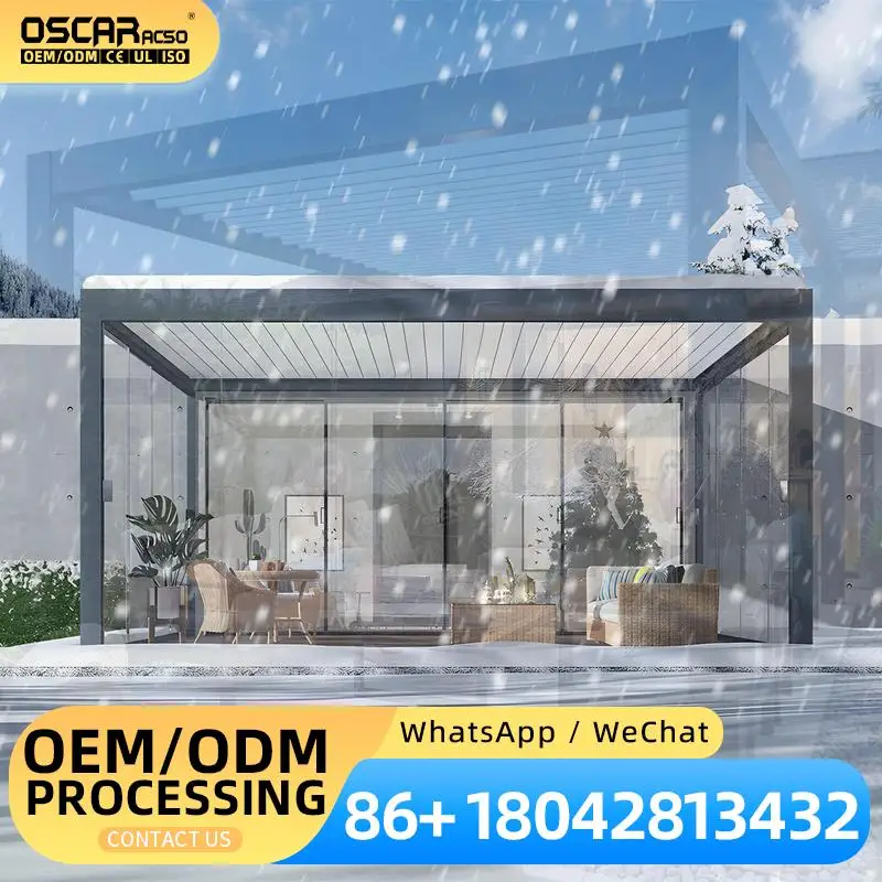 Highend Aluminum Pergola for Residential Courtyards and Gardens Shade Rain Sun Protection pergola