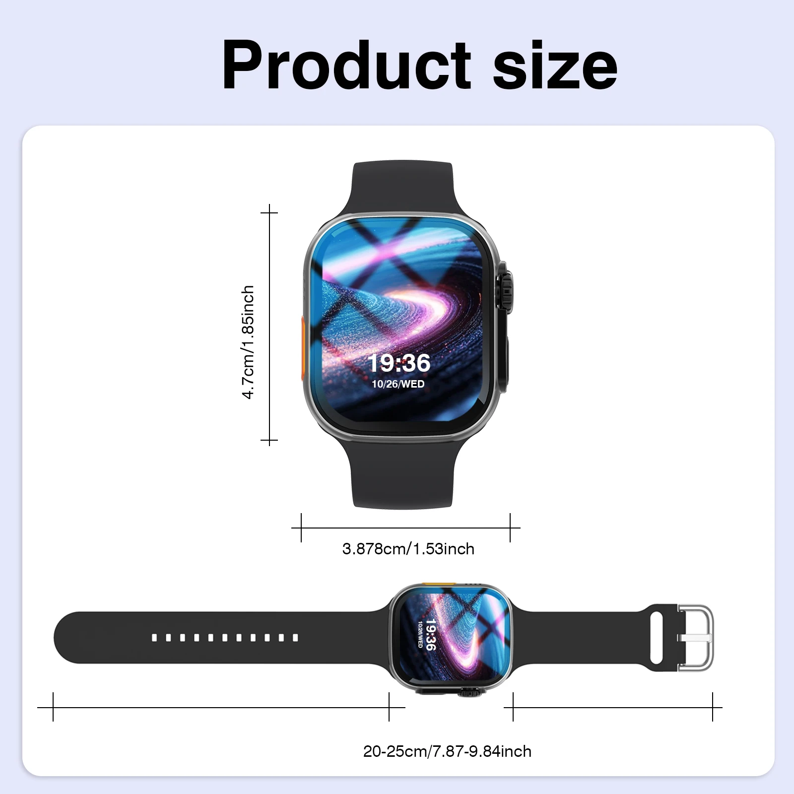 Smart Watch with Call Function, Weather Display, Camera Control, Sports Mode, Music Controls & Alarm Clock for Daily Use