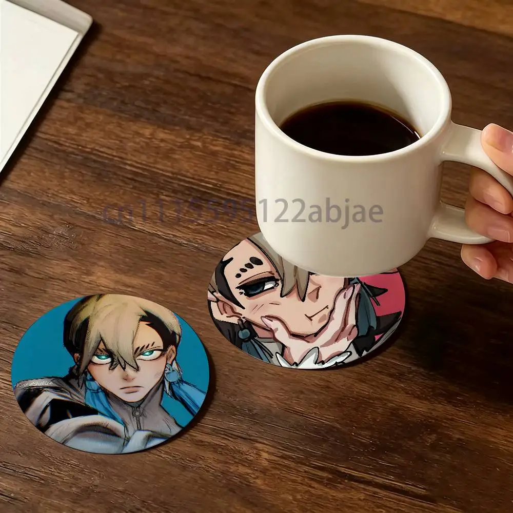 G-Gachiakuta Z-Zanka Nijiku Heat-Resistant Pine Coasters Lightweight Sturdy for All Drinkware Easy to Clean 2