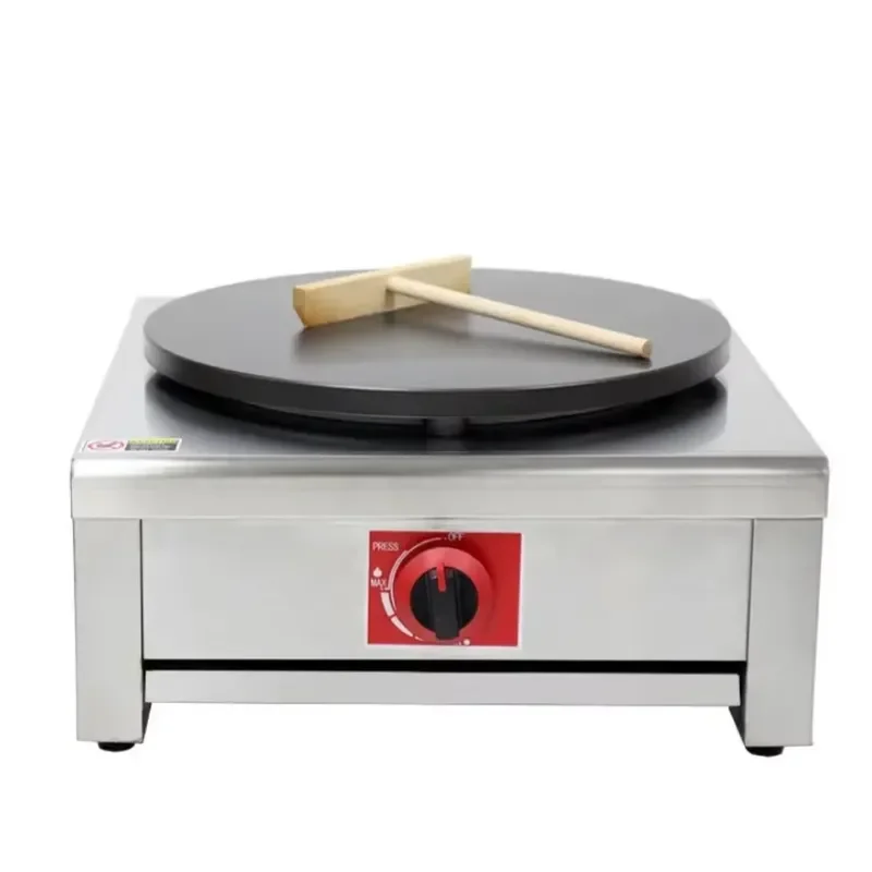 Commercial LPG Rotary Crepe Maker Electric Pancake Machine Gas Powered Round Griddle for Restaurant Home Kitchen Use