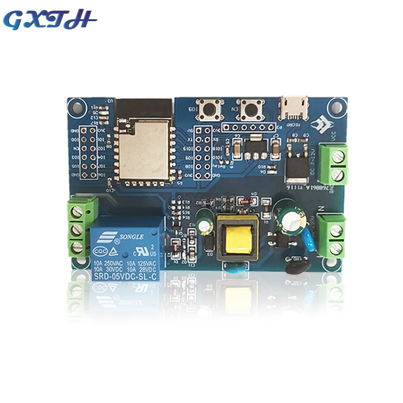 DC/AC ESP32 WIFI Bluetooth BLE Single Relay Module ESP-C3-12F Development Board I/O Port UART Program