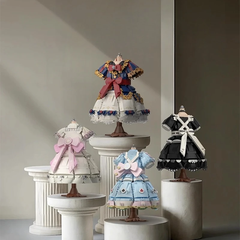 

SEMBO Lolita Skirt Building Blocks Creative Hand-assembled Dress Bow Princess Skirt Ornament Model Trendy Toy Birthday Gift