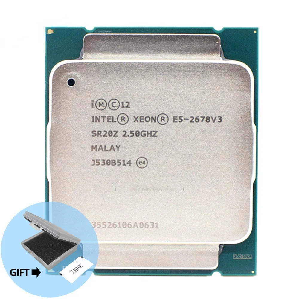 

Intel Xeon Processor E5 2678 V3 CPU 2.5G Serve CPU LGA 2011-3 e5-2678 V3 2678V3 PC Desktop processor CPU For X99 motherboard