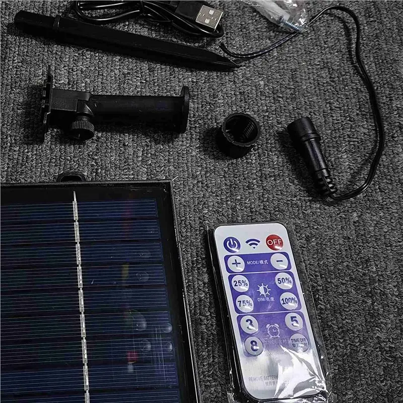 A04G-4X Solar Battery Box Kit Pack Powered Lithium Panel Light With Remote Control For Led String Strip Lamp 24V DIY