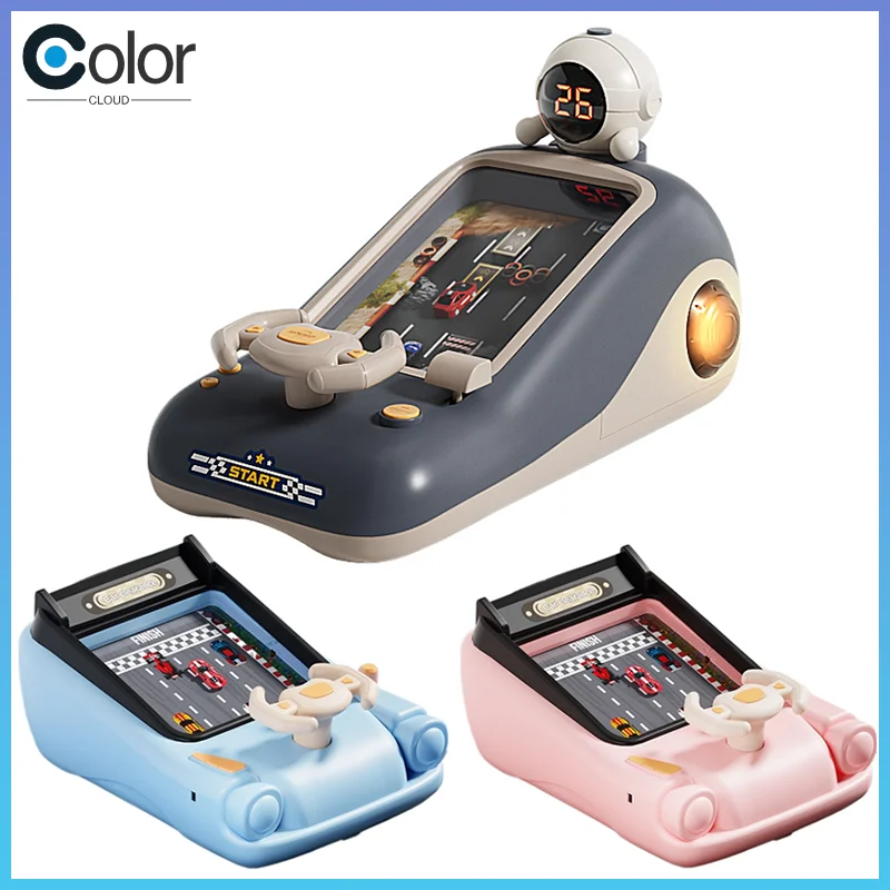 لعبة مغامرة سيارة سباق الأطفال مع عجلة قيادة مؤقت لعبة قيادة الوالدين والطفل لعبة تفاعلية هدية عيد ميلاد لصبي وفتاة