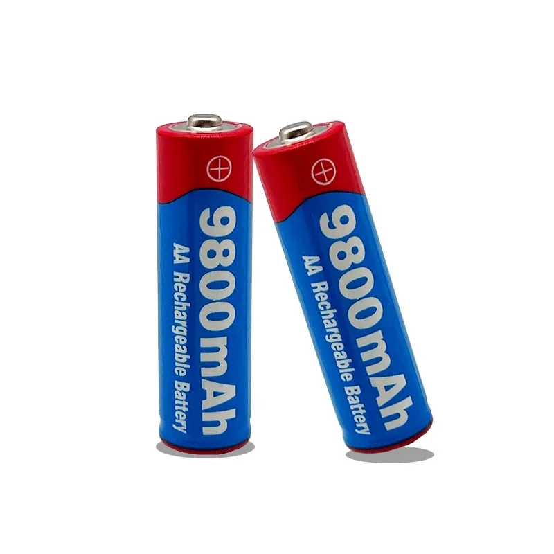 2024 New AA Rechargeable Batteries 9800Mah 1.5V New LED Lamp Toy Alkaline Rechargeable Battery Mp3