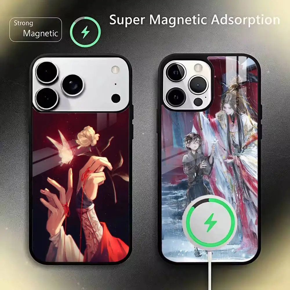 

Heaven Official's Blessing Classic Chinese Xianxia Anime For IPhone17 16 15 14 13 12 Pro Max Plus Wireless Charger Phone Case