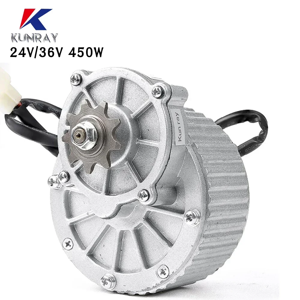 450W 24V/36V MY1018 przekładnia DC szczotkowany napęd elektryczny do roweru Ebike szczotkowany silnik prądu stałego E skuter części napęd elektryczny do roweru
