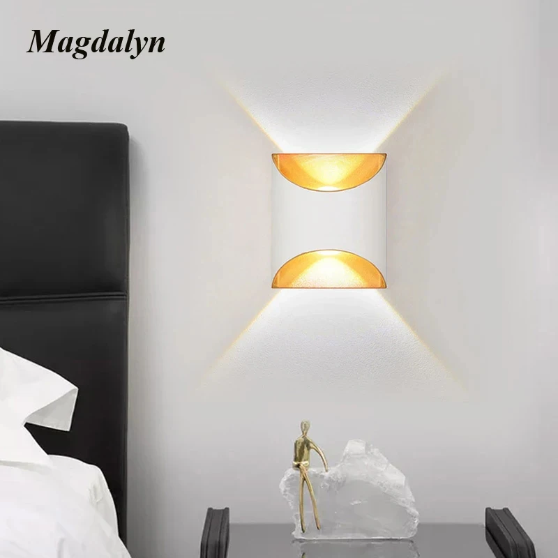 

Magdalyn Exterior Wall Light Waterproof Outdoor Balcony Up and Down Lighting Decoration Aluminum Nordic LED Indoor Corridor Lamp