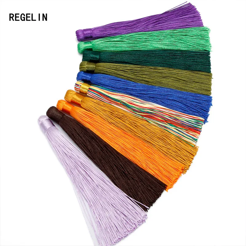 REGELIN 12cm Multicolor tassels earrings accessories Silk tassels DIY Jewelry Accessories Findings 10pcs/lot Jewelry Making