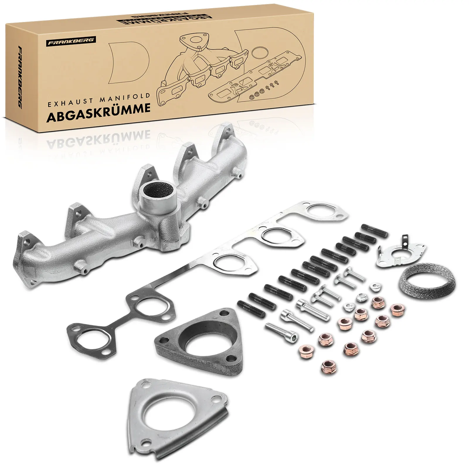 Frankberg 1x Uitlaatspruitstuk uitlaatspruitstuk voor VW Touareg Transporter T5 Multivan V 070253031F