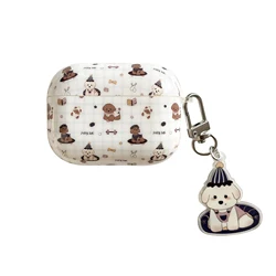 Cartoon Cute puppy Case For AirPods 4 2 1 3 Pro2 Case Cover Coque headphones Soft TPU Soft Silicone Protective Cover AirPods 4