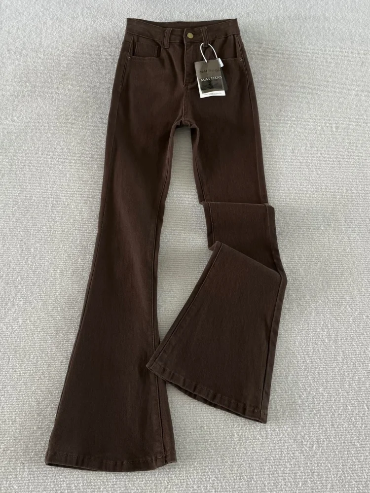 

American Retro Bell Bottom Jeans Women's Spring 2026 New Spicy Low Waist Versatile Slimming Not Tight Leg Micro Flare Pants