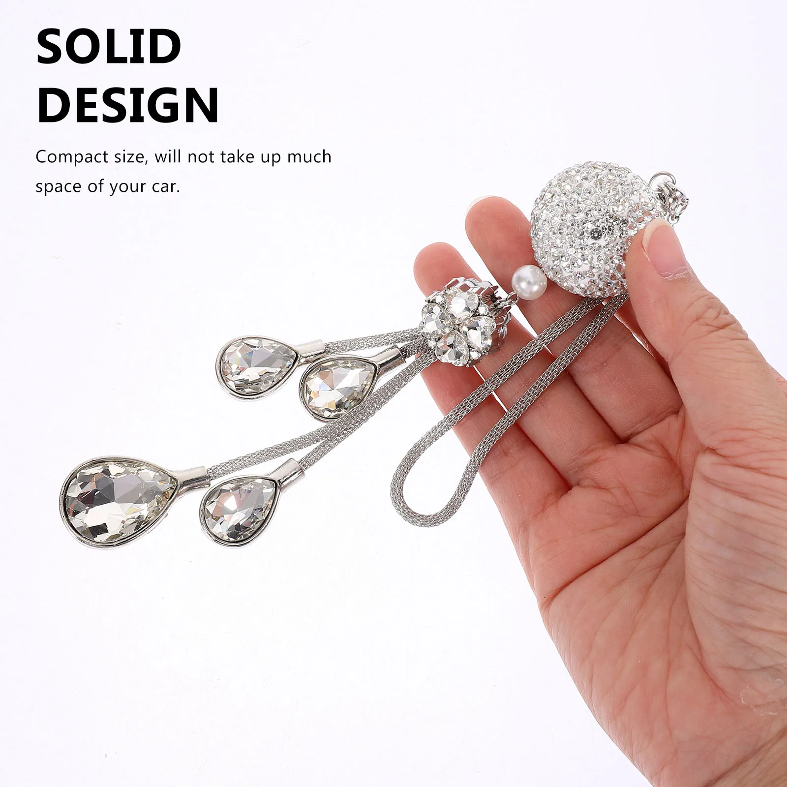 

Crystal Diamond Ball Pendant Automotive Ornaments Car Hanging Mirror Interior Decoration Drill