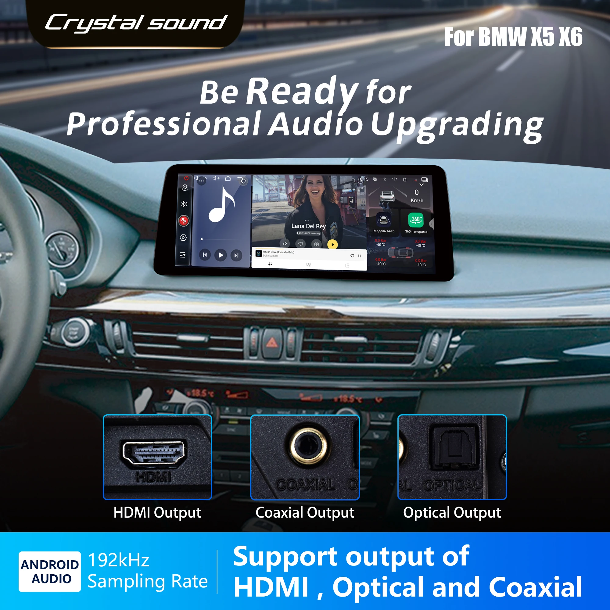 Redpower 16+512GB Android Car Multimedia for BMW X5 F15 X6 F16 NBT 2014-2017 CarPlay Screen with Bluetooth, DVD Player & Hi-Fi