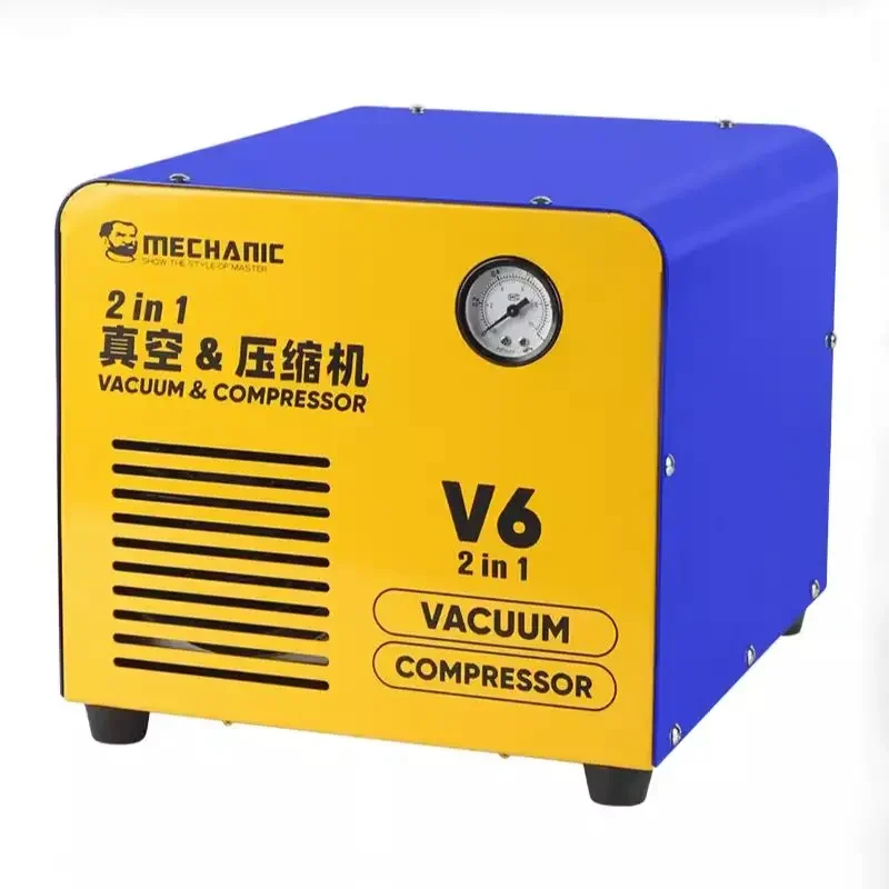 

MECHANIC-Intelligent Vacuum Pump and Compressor,2 in 1 Machine Used with Laminator for LCD, Straight Screen,Phone Repair,V6 600W