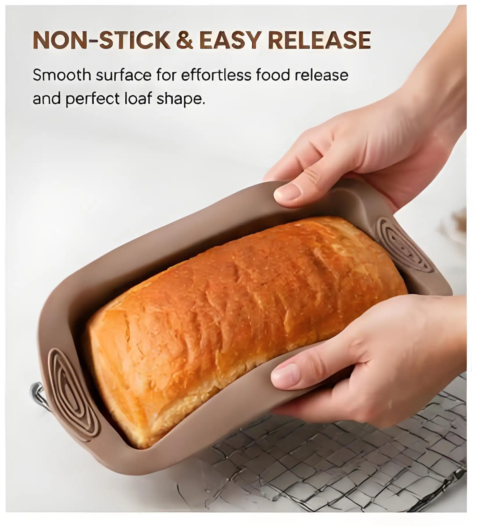 Silicone bread plate, non stick bread plate, easy to take off, very suitable for bread, toast, brownies, homemade cakes