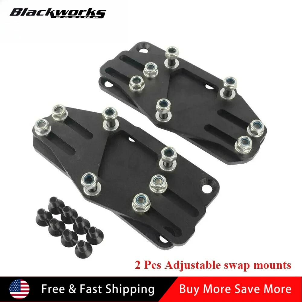 LS Conversion Adjustable Swap Mounts for 1958-1972 Plates Cars & Trucks for Corvette Up To 1991