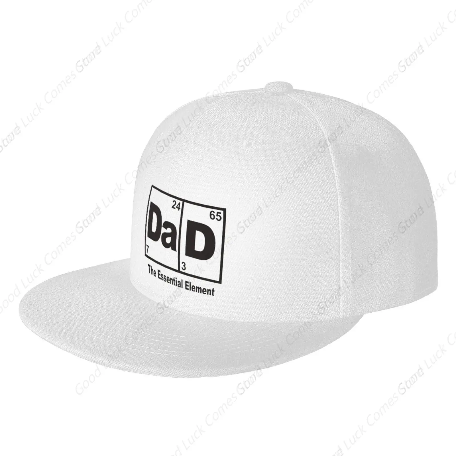 Dad The Essential Element Funny Flat Bill Hat Adjustable Baseball Cap for Men Women