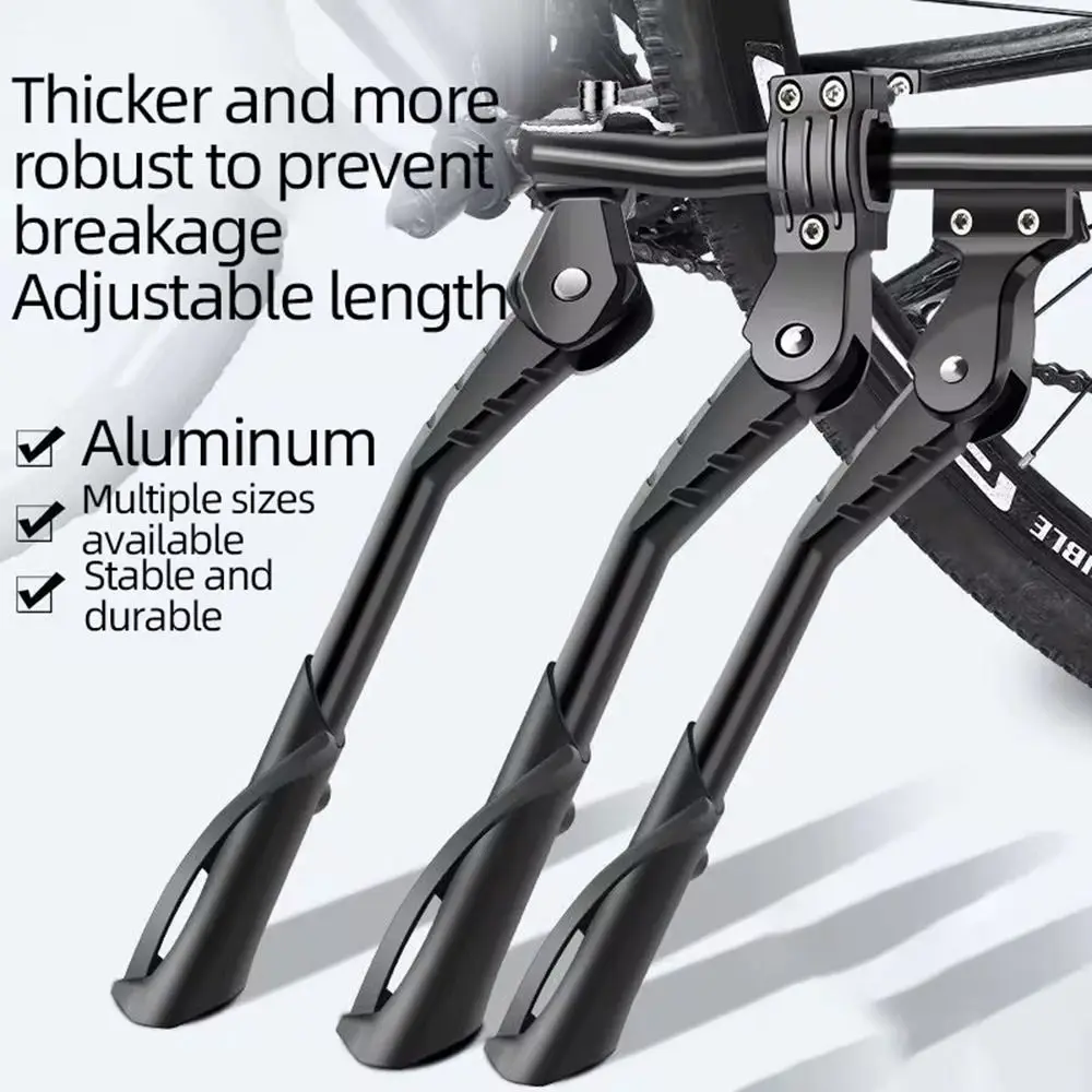 Bicycle Kickstand for 24-29 Inch Mountain Bike MTB/Snow/Electric Vehicle Adjustable Aluminum Alloy Bike Parking Stand Foot Rest