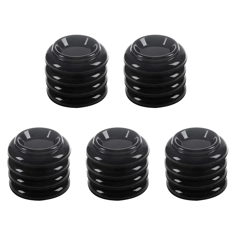 

B72A Piano Caster Cups 20Pcs Palstic Upright Piano Leg Cups Foot Pads Set Upright Piano Accessories(Black)