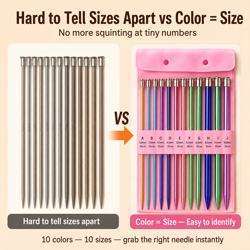 Multicolored Embossing Needle Set, 25 cm, 35 cm, Modeling Needles, Computerized, Single Needles