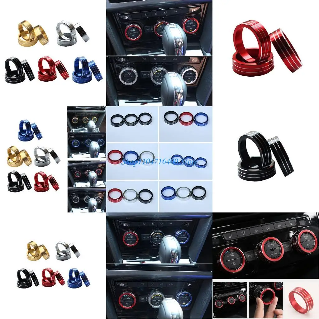 

y1gd 3x Anti-scratch Cover Decor for Car Air Conditioning Switch Knob Buttonfor New Magotan for B8 for Tiguan L for Lamando
