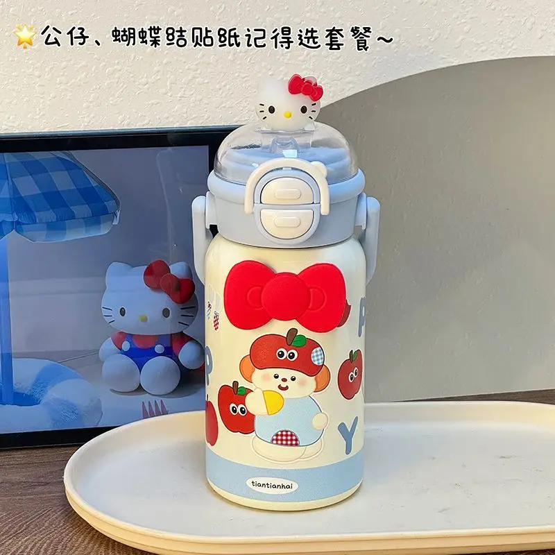 

Kawaii Sanrio Cute Student Cartoon Insulated Cup Children Hello Kitty Outdoor Drinking Glass Milk Cup Christmas Gifts for Kids