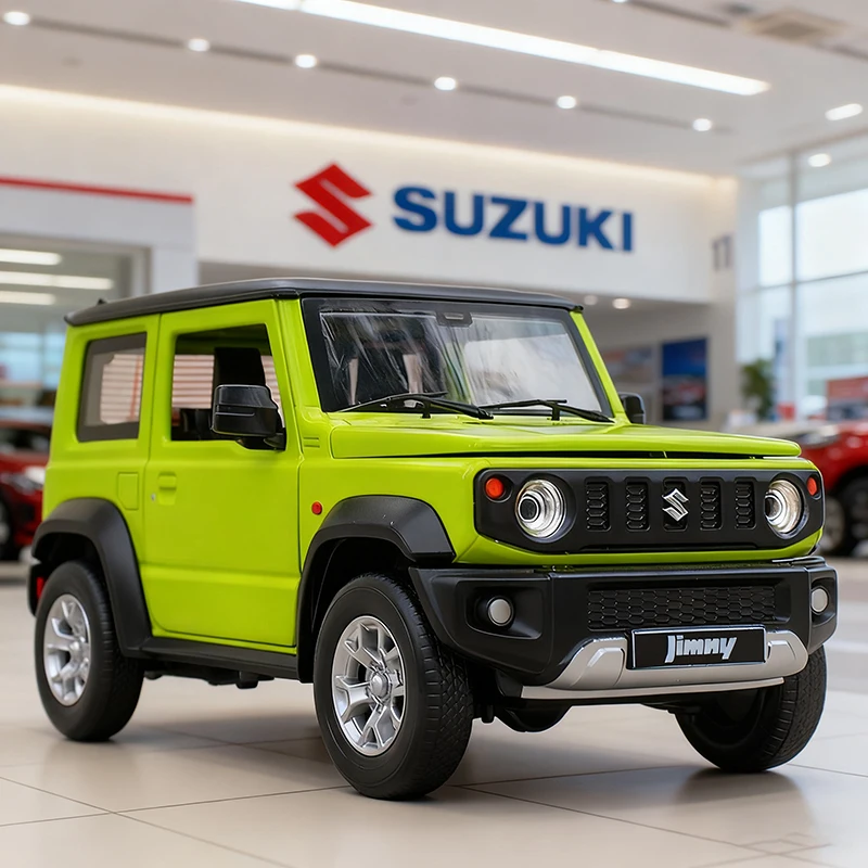 

1:18 Suzuki Jimny SUV, модель автомобиля из сплава, игрушечный автомобиль, литье под давлением, металлическое литье, звуковой и световой автомобиль, игрушки для детей, автомобиль
