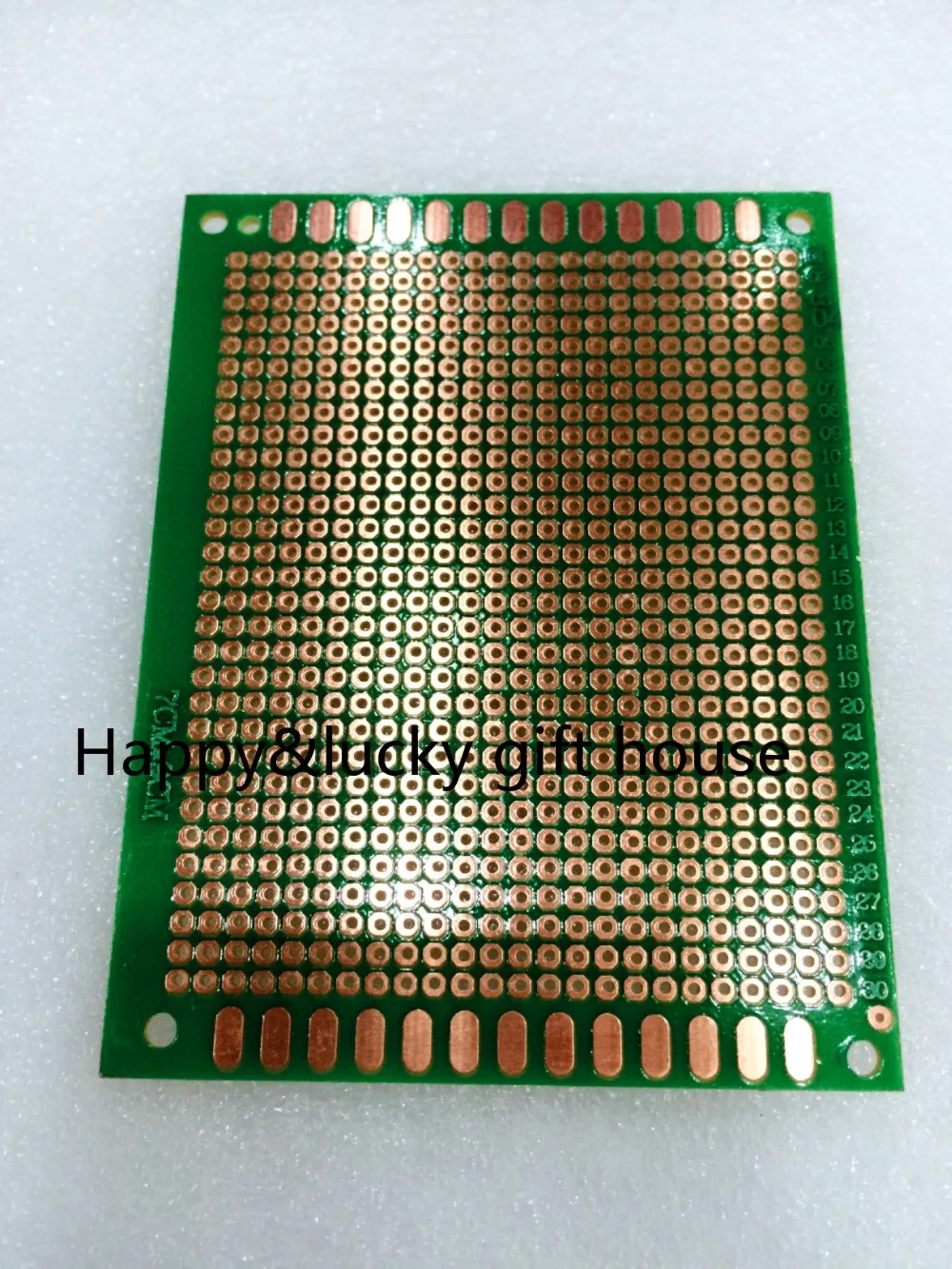 YYT 2PCS 7*9cm Single Side PCB Universal test board circuit Peg Board 2.54mm green oil circuit board hole board