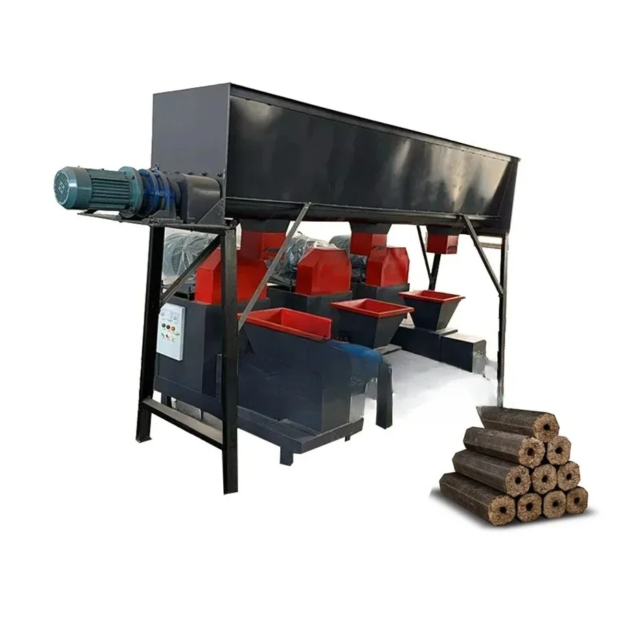 Rice Husk Wood Briquette Machine Sawdust Briquetting Press Sawdust Briquette Charcoal Making Machine