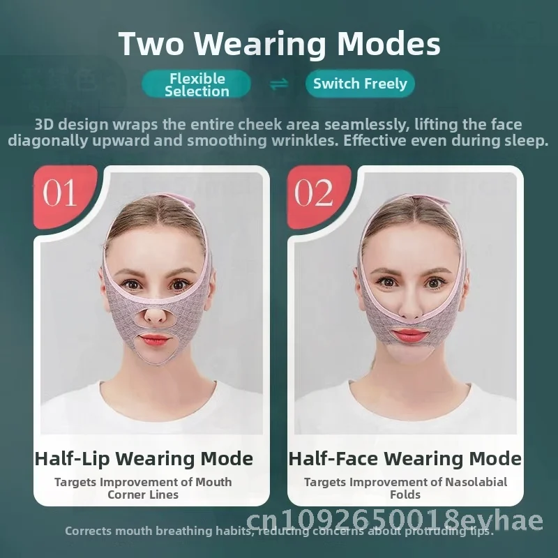 Zhuo Chen Dunne Volledige Gezicht V-Lift Masker Gezicht Carving Bandage Niet-elektrische Gezicht Afslanken Tool voor Algemene Gezichtsfitness