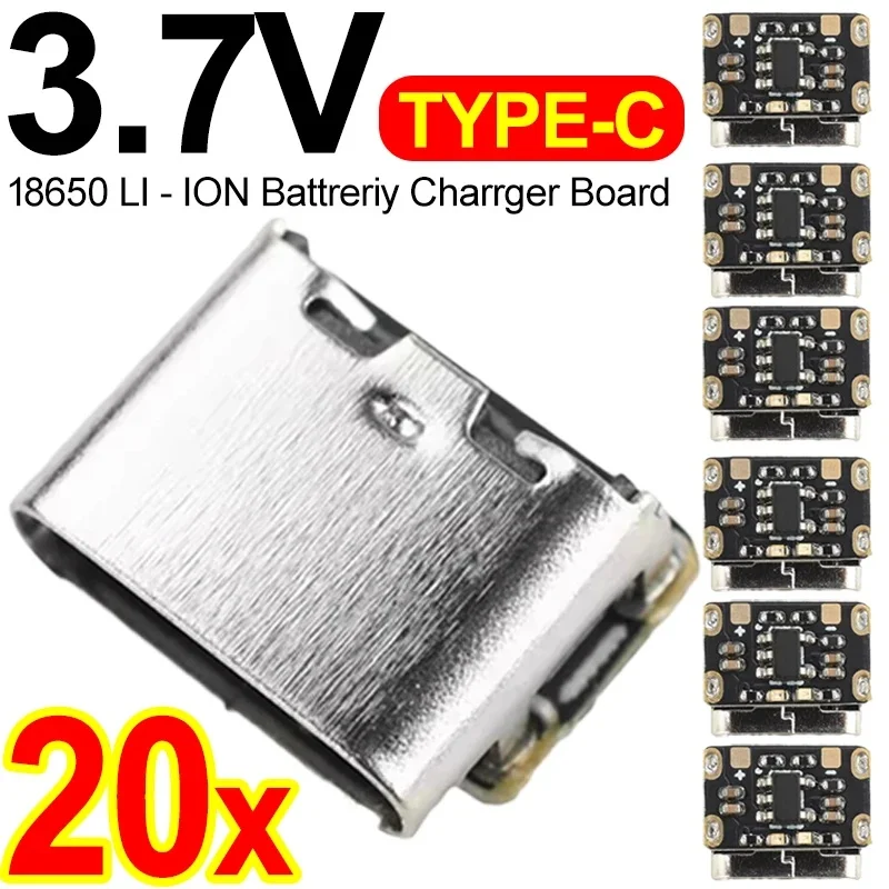 for Power Bank 3.7V 18650 Li-Ion Battery Charging Pad Converters Type C Input Keyboard Power Plate with Protection Converter