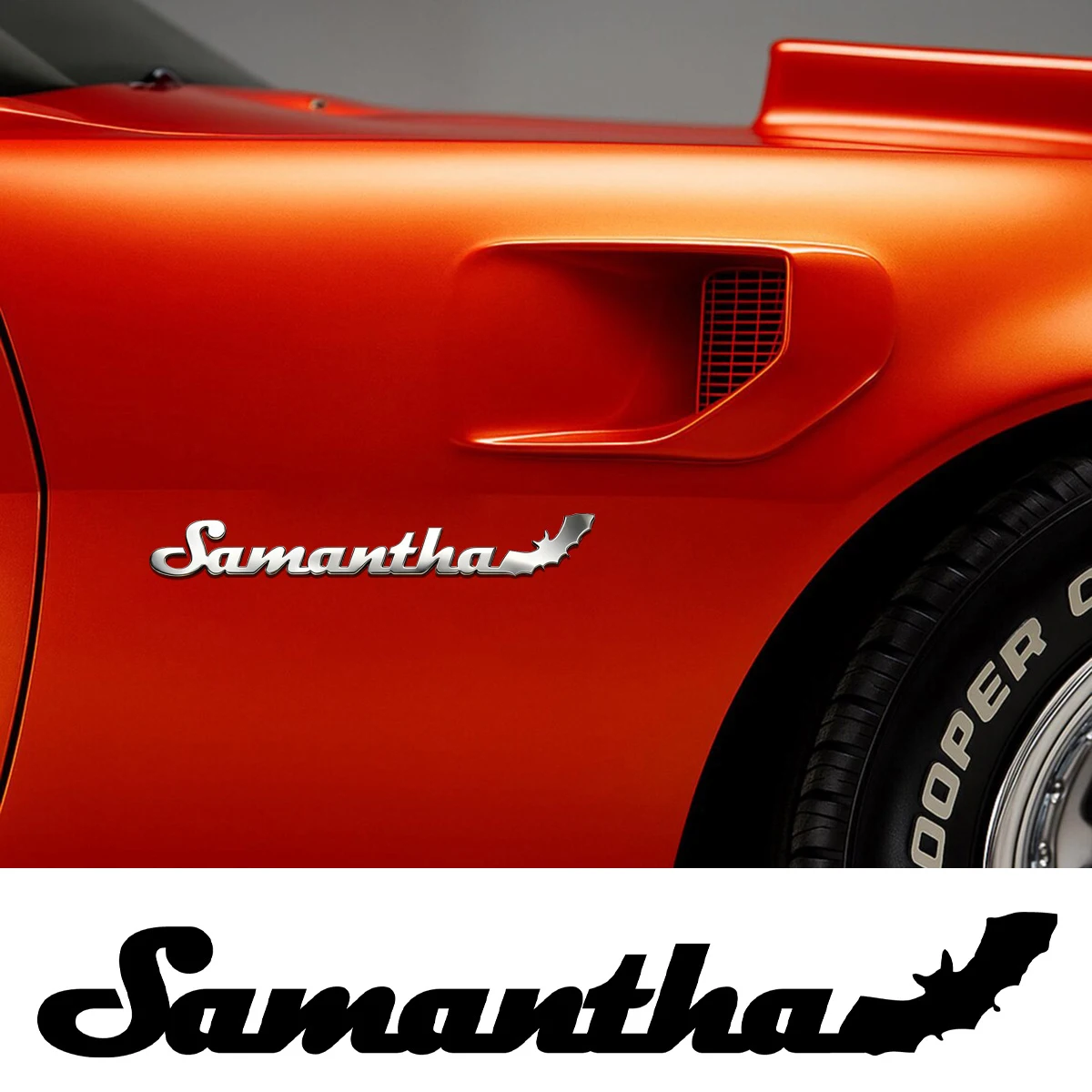 

Halloween Bat Trendy Font 3D Metal Car Body Sticker Auto Rear Emblem Badge diy Decor Personalized Name Holder Logo Jewelry Gifts