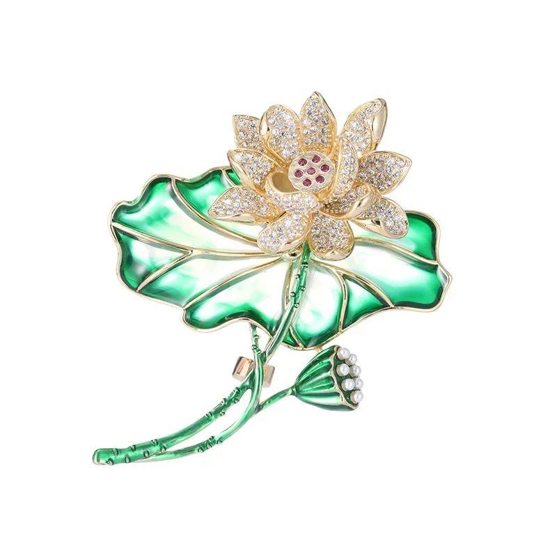 国民トレンドのレトロなスタイルの服、漢服のアクセサリー、シルクスカーフ、高級蓮の葉と蓮の花2025新しい