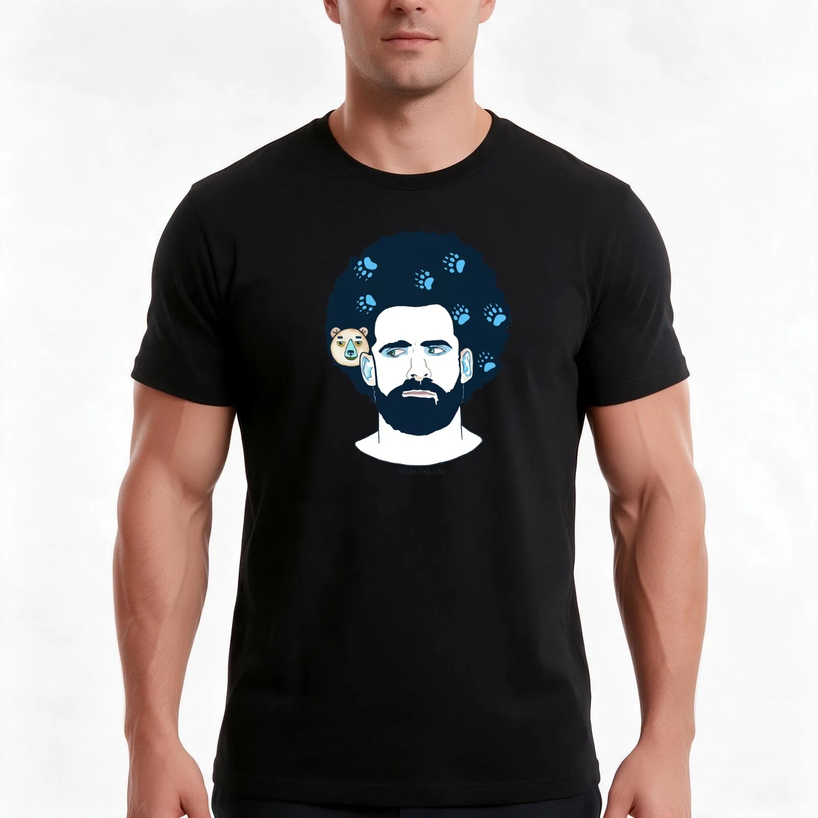 There?s a bear in my Hair T-Shirt, Summer Casual Cotton Tee, Oversized Streetwear Tops, Vintage Graphic Print, Unisex Men Women