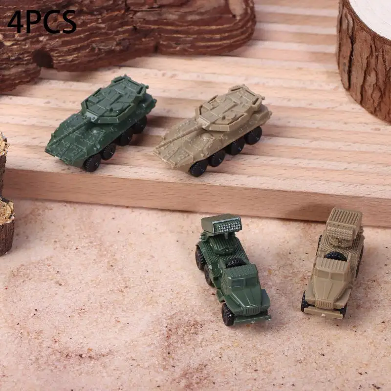 ชุด 4 ชิ้น/เซ็ต 1/144 รถจรวด BM21 ของโซเวียต รถถังอิตาลี Centaur B1 ลูกเหล็ก 4D ของเล่นแบบเลื่อนได้ รุ่นทหาร