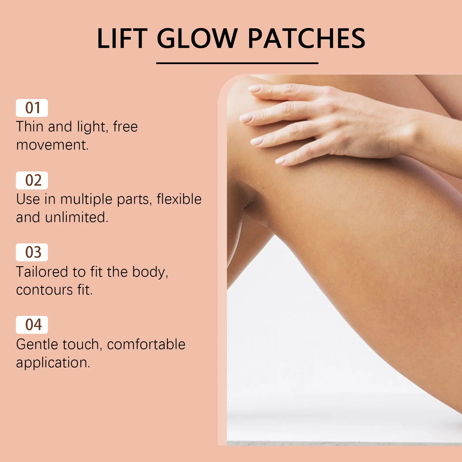 Invisible Thin Leg Sticker Lifting Thigh Improve Flabby Sagging Skin Cellulite Tightening Sweatproof Anti Wear Leg Firming Tape - view 4
