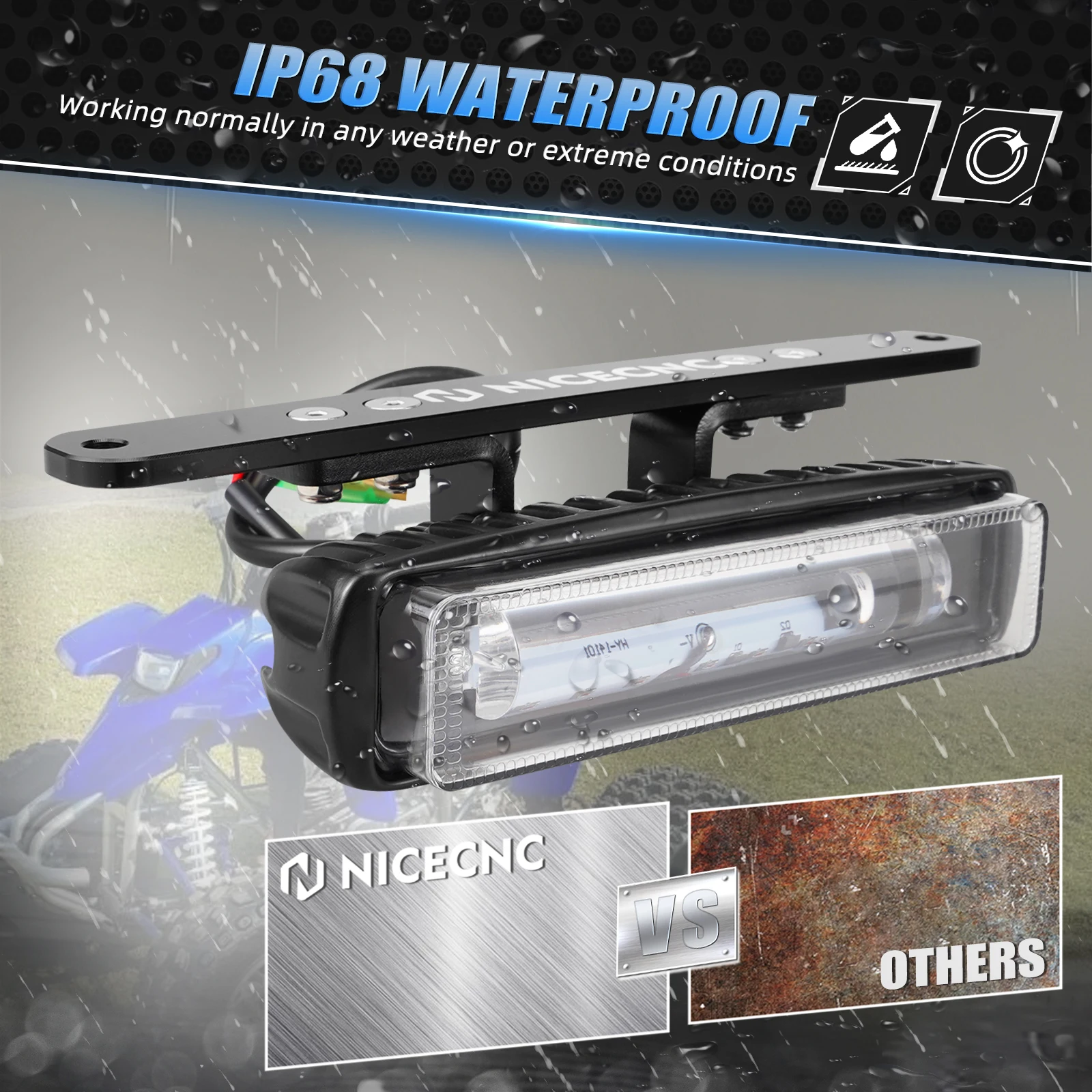 200 Blaster 12V/14W ATV Rear Brake Light Taillight With Bracket Adjustable Tail Light for Yamaha Blaster 200 Warrior Banshee 350