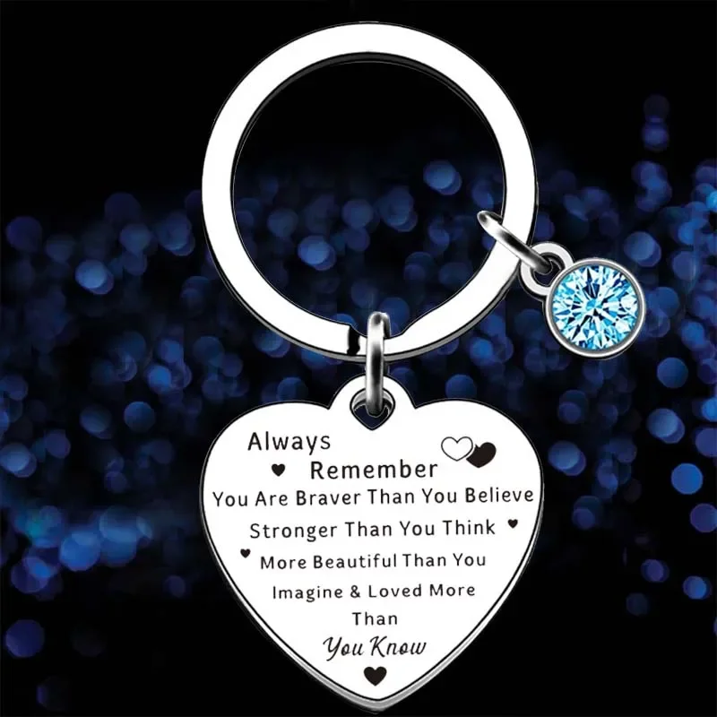 

New Friends Gifts Keychain Pendant Always Remember You Are Braver Than You Think Key Chains Inspirational Gifts