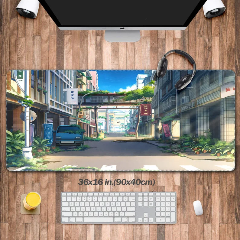 

Beautiful Japanese Street Desk Rug, XXL Mouse Pad, Kawaii Office Decoration, Laptop Keyboard Pad, Perfect Gift for Friends