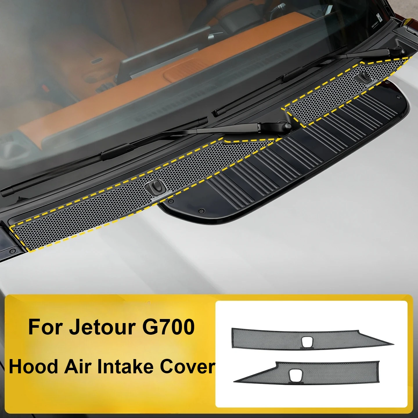 

For Jetour G700 Hood Air Intake Cover Engine Bay Anti-Clogging Cap Dust Filter Modification Accessory
