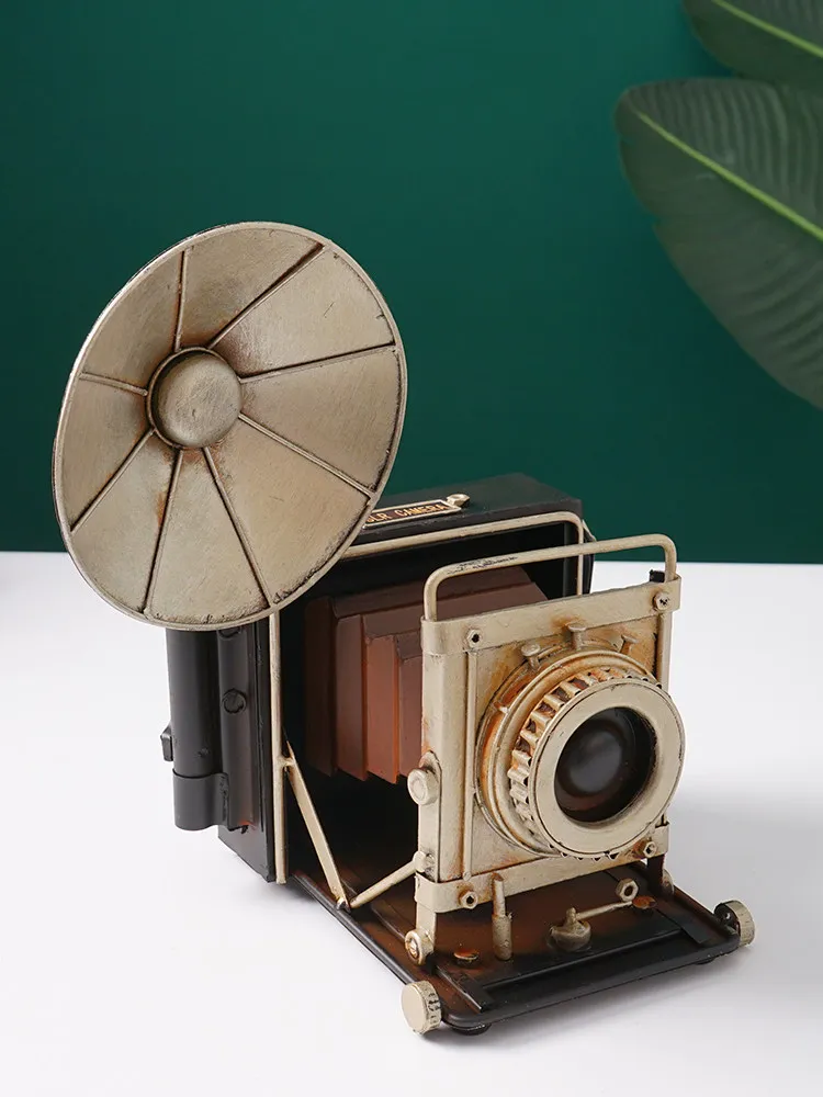 Vintage Iron Desktop Ornament Inspired by Nanyang Aesthetic • Handcrafted Still Life Decor for Living Spaces • Rustic Blessing M